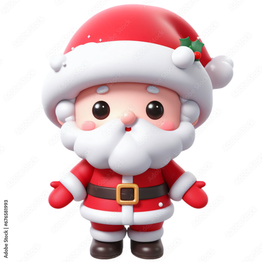 3D cute santa claus, png 3D cute santa claus, png