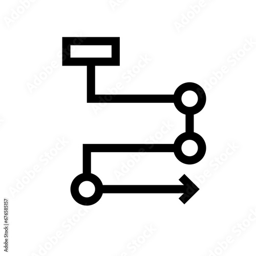 Steps action plan icon with black outline style. step  business  concept  diagram  template  graphic  process. Vector Illustration