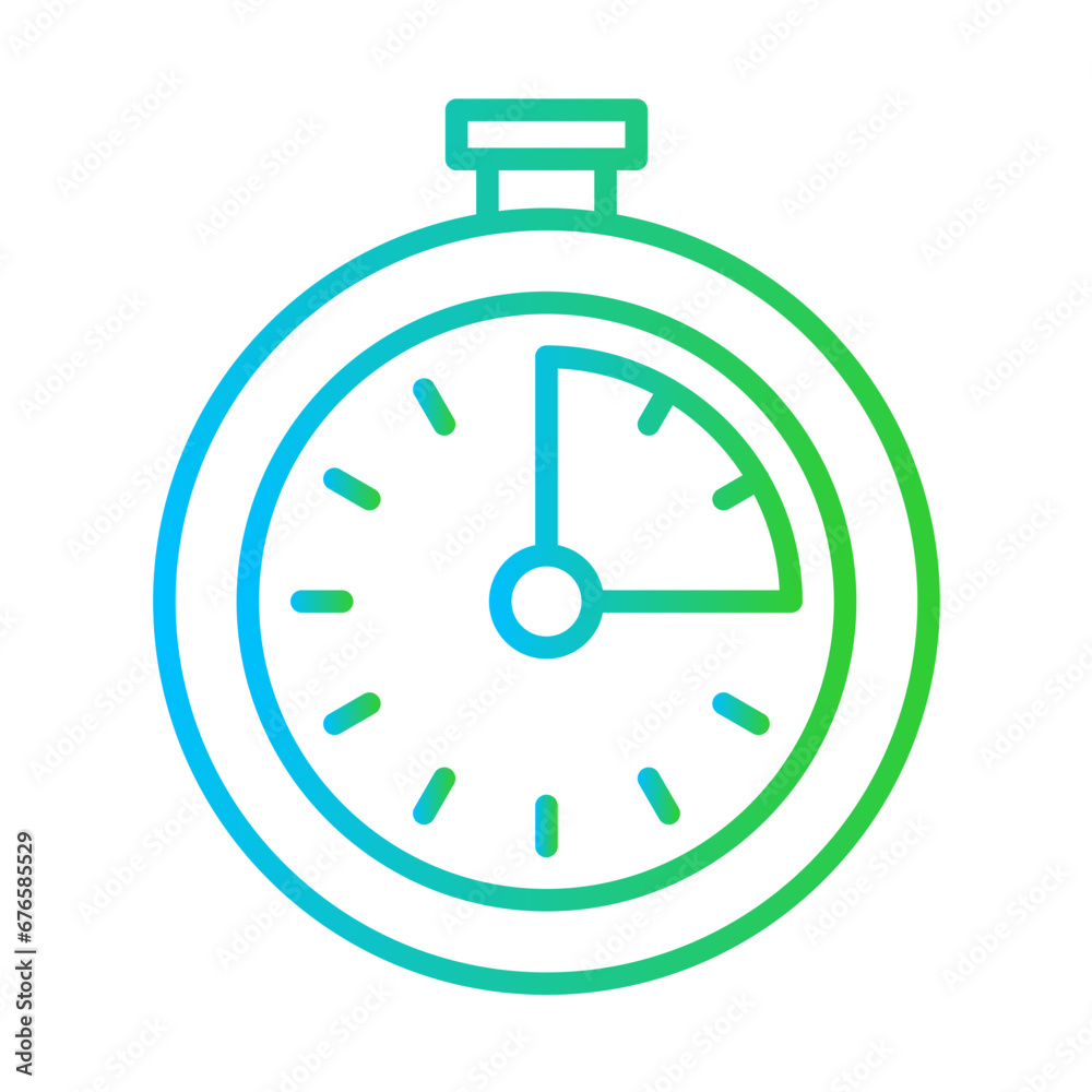Duration event planning icon with blue and green gradient outline style. time, clock, duration, symbol, timer, line, watch. Vector Illustration Duration event planning icon with blue and green gradient outline style. time, clock, duration, symbol, timer, line, watch. Vector Illustration