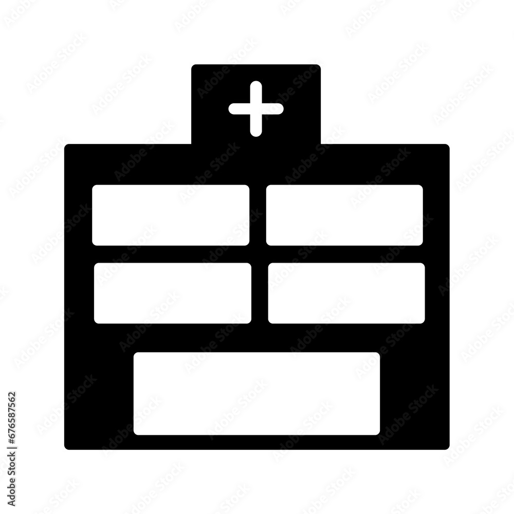 Fototapeta premium Hospital icon PNG file