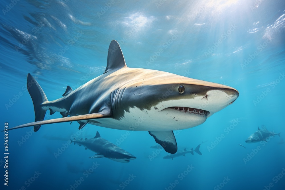 Naklejka premium Blacktip Shark in the Ocean