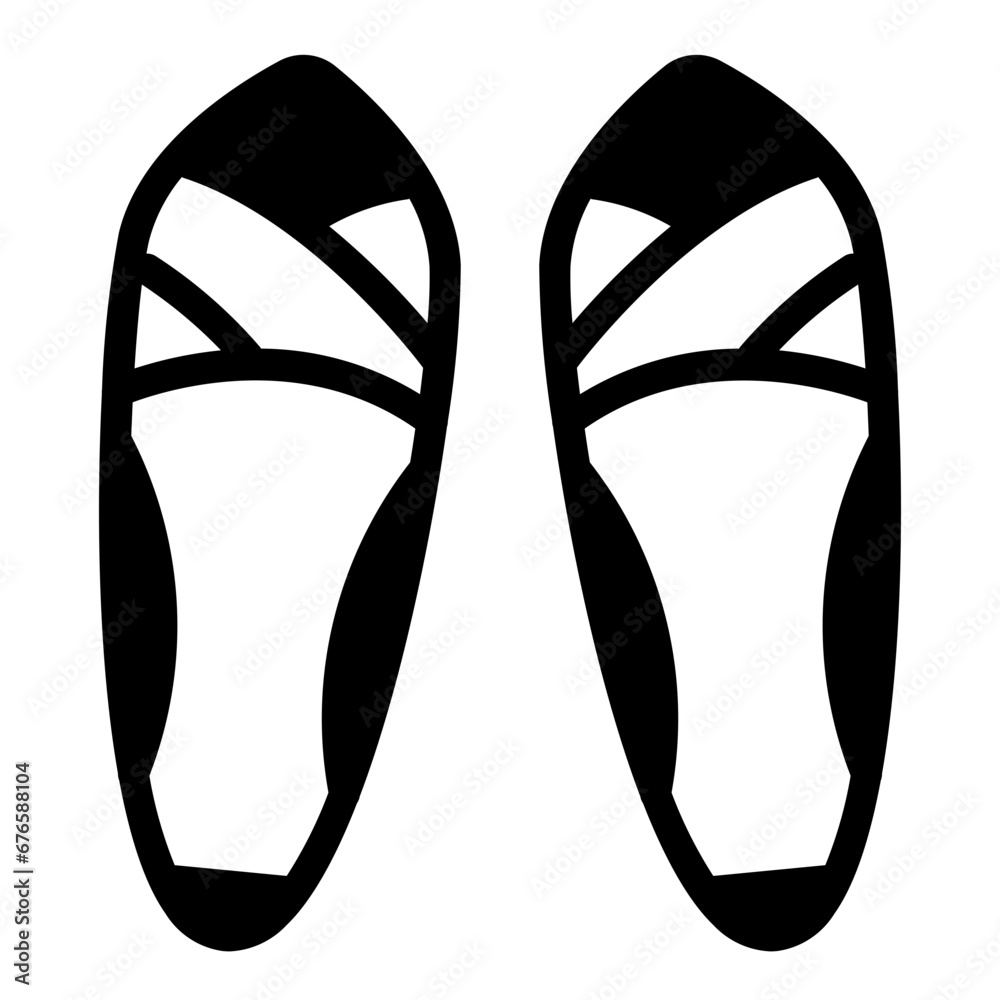 flat shoes icon solid style flat shoes icon solid style