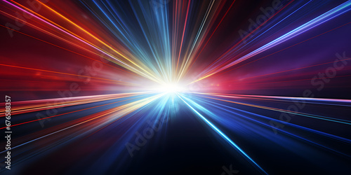 bright colorful abstract background with rays of light portraying motion