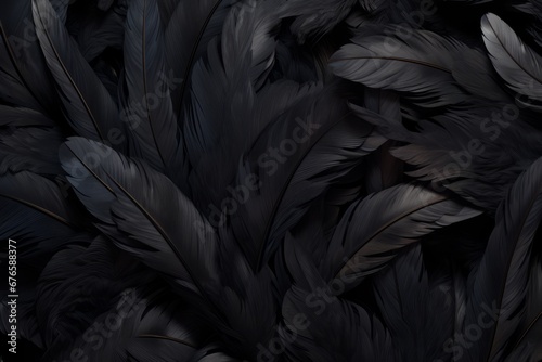 Black Feather Background