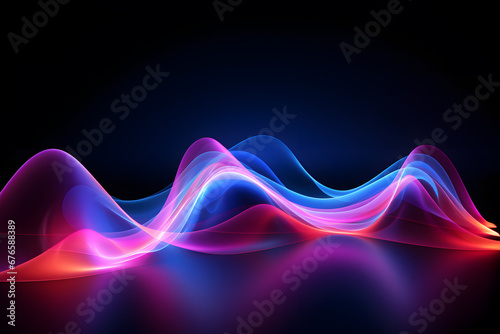 Big neon speaking sound sine wave background photo