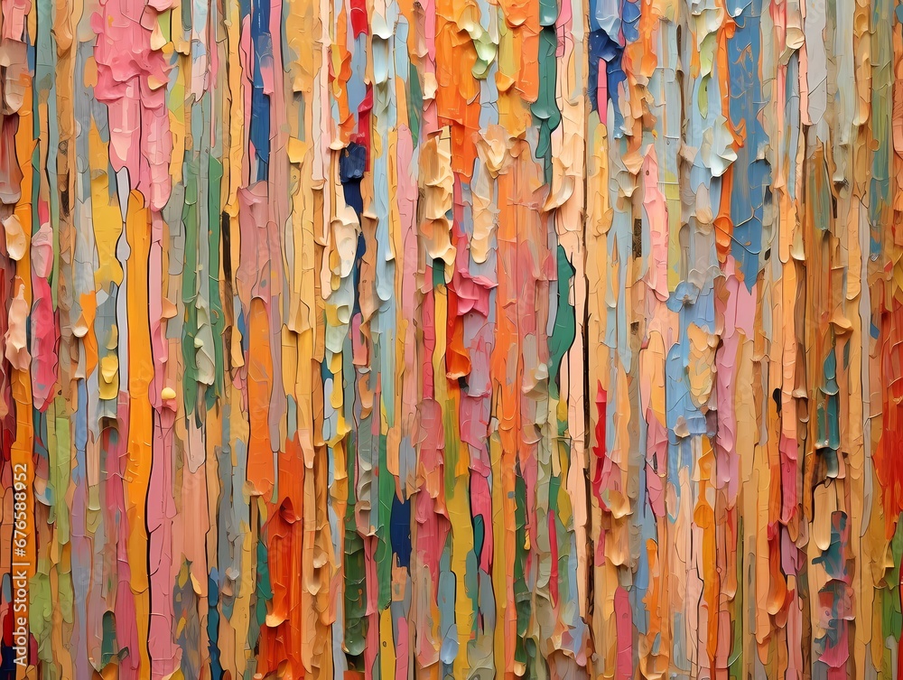 Fototapeta premium An abstract textured acrylic painting art background with a vertical color lines. Interior decoration, wallpaper pattern