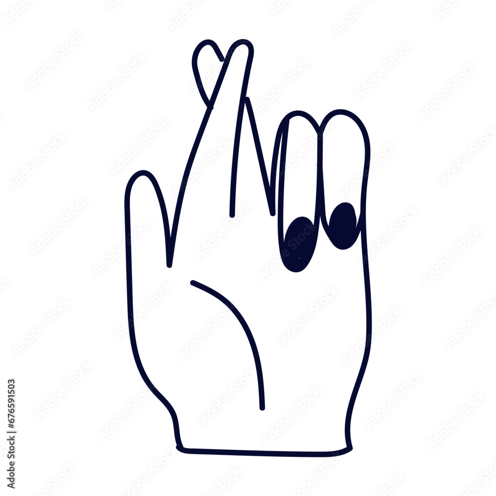 Obraz premium Isolated hand icon Flat design Vector