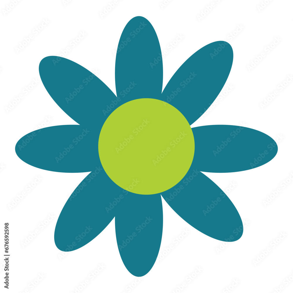 Isolated decor flower icon Flat design Vector Isolated decor flower icon Flat design Vector