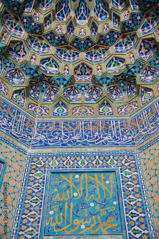 Iranian architecture of Jameh Mosque in Yazd city
