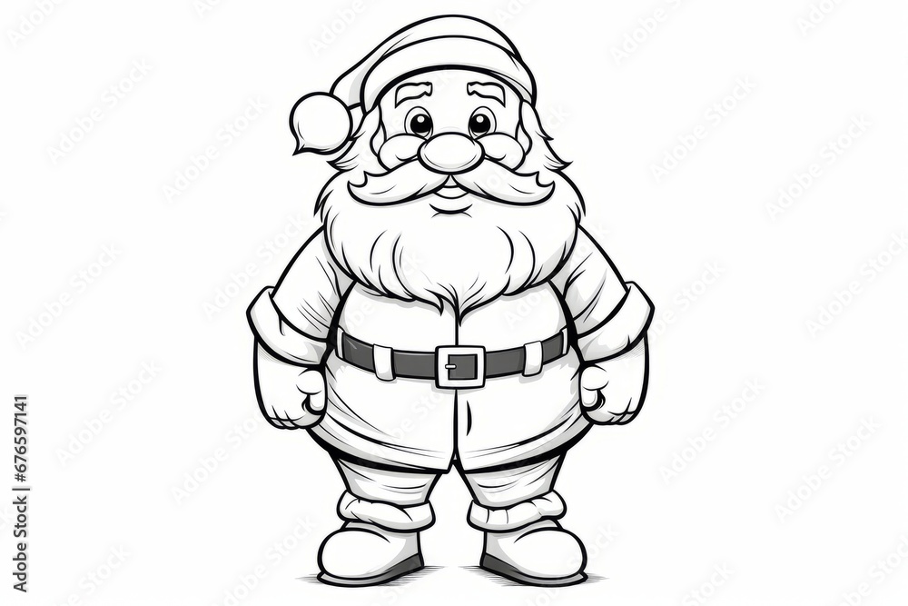 Santa Claus Coloring Page For Kids