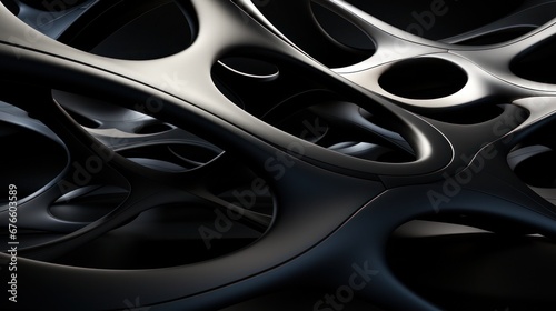 Abstract 3d illustration of the movement of wider waves while making round holes