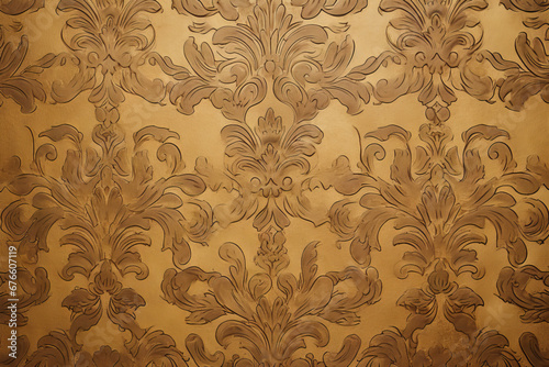 Damask fabric in vintage, classical style, surface materical texture