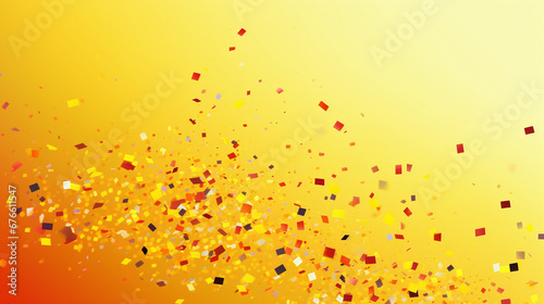 Confetti flying on a yellow background image