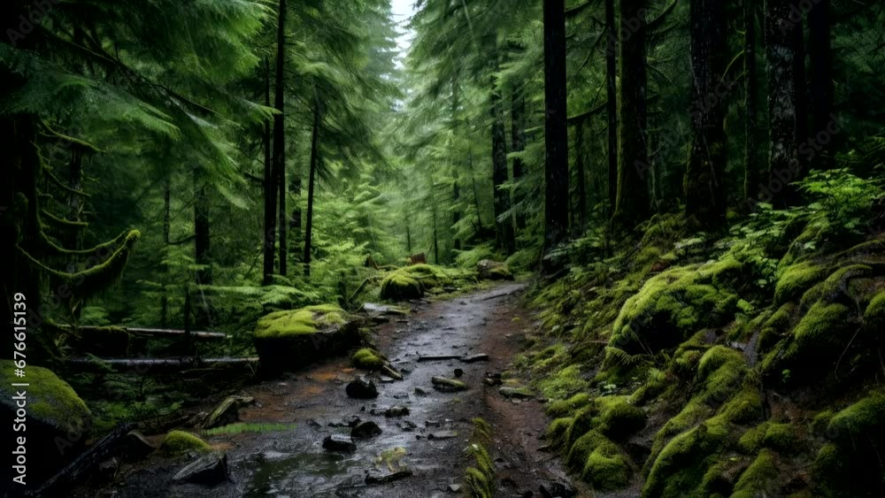 Tree in the woods. Seamless looping 4K time lapse video footage Tree in the woods. Seamless looping 4K time lapse video footage