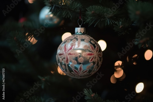 christmas ball decoration on a tree