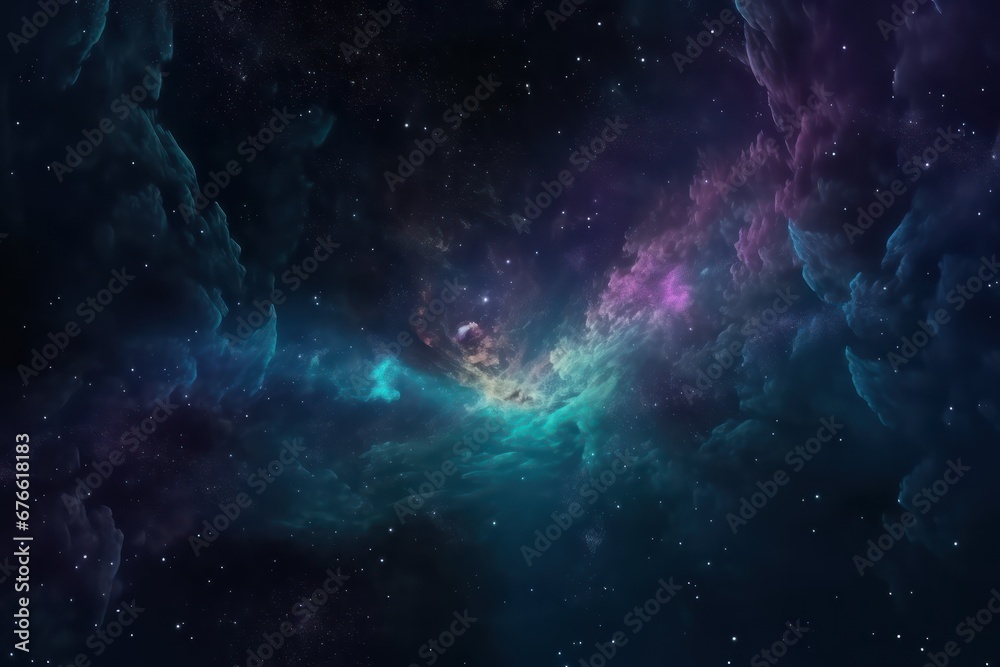 Universe galaxy wallpaper background,Universe galaxy in blue teal and purple tones