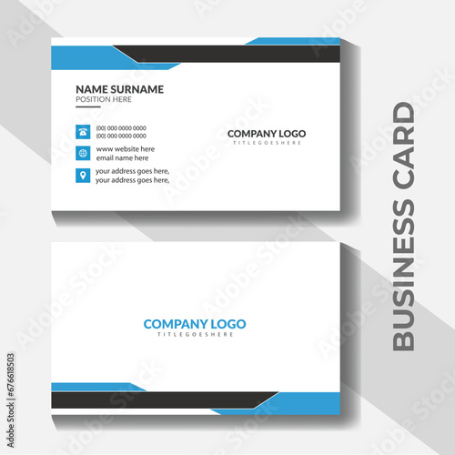 Professional medical business card template or medical business card corporate identity design