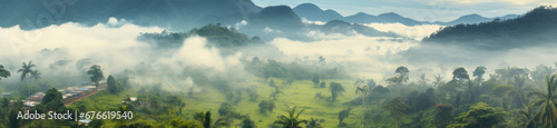 Mystical Mountains Shrouded in Mist