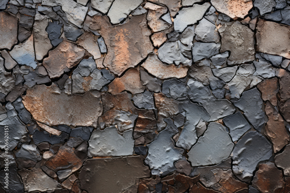 Close up of multi metal alloy flakes, surface, material texture Close up of multi metal alloy flakes, surface, material texture