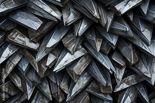 Metal alloy shards, surface, material texture