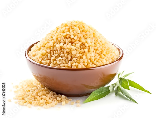 Bulgur isolated on white background.