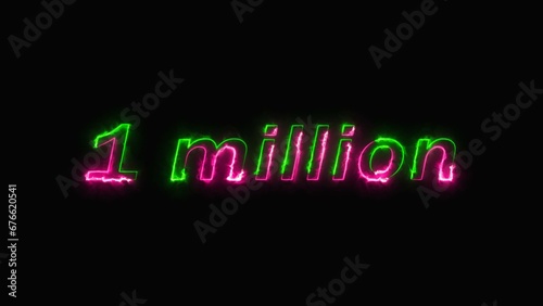abstract colorful glowing neon text illustration background 4k 