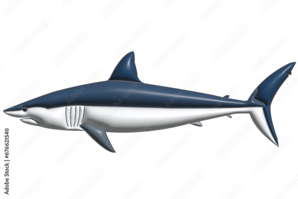 SHARK ON A WHITE BACKGROUND