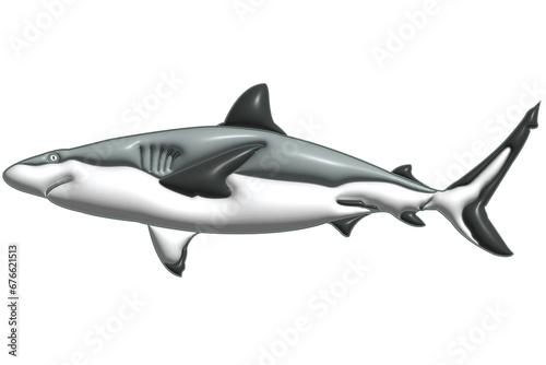 SHARK ON A WHITE BACKGROUND