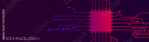 Vector circuit board motherboard. blue technology background. Futuristic Background.