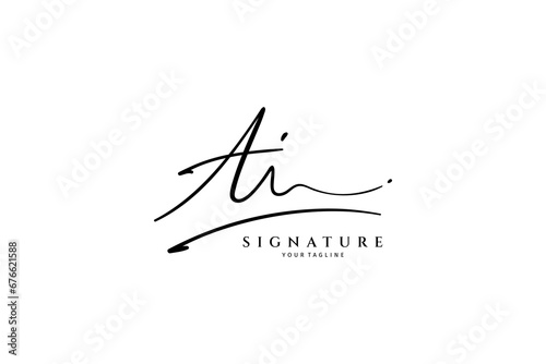 A i Ai handwriting logo of initial signature