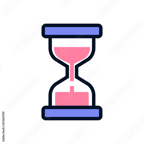 Vector the hourglass is running out of time end of deadline