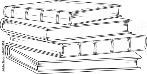 Stack of Book Illustration Isolated Vector