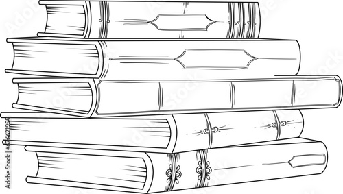 Stack of Book Illustration Isolated Vector