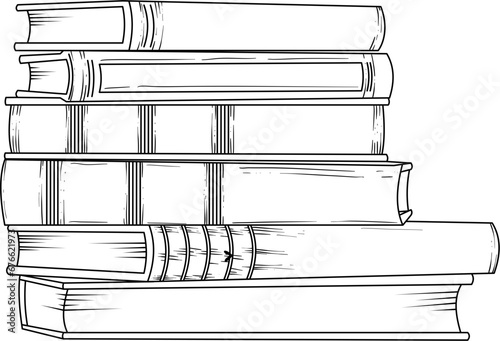 Stack of Book Illustration Isolated Vector