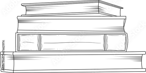 Stack of Book Illustration Isolated Vector