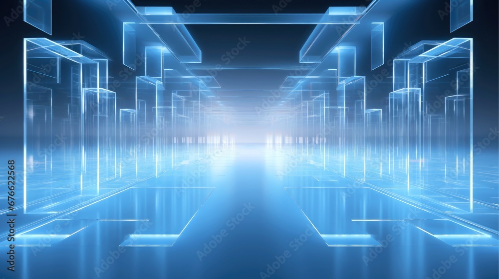 Abstract futuristic architecture background, Minimal technology multicolor backdrop