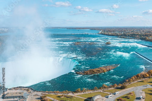 aerial view of Niagara Falls, 