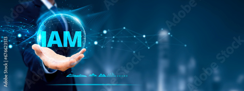 IAM (Identity and Access Management) Business Security concept of digital screen