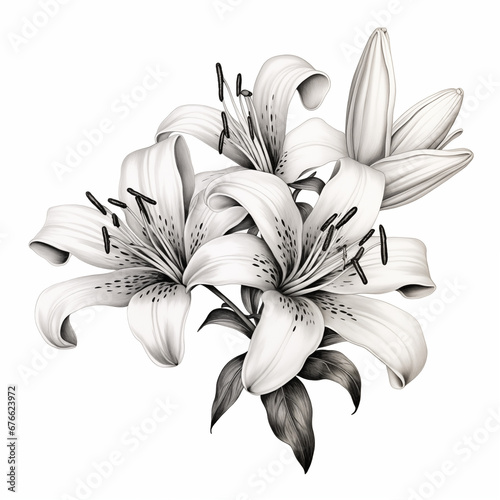 bouquet of lilies. Generative AI