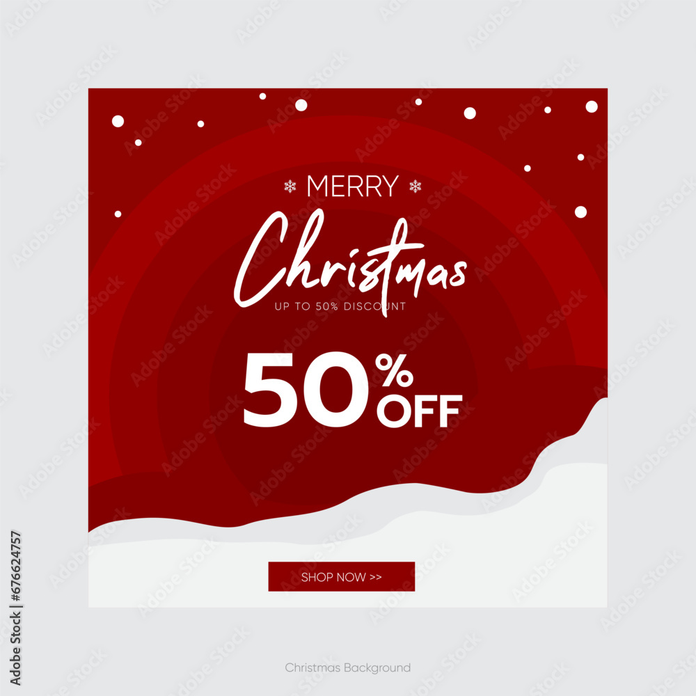 Set of Christmas sale square banner template. Usable for social media post, card, and web ad. Set of Christmas sale square banner template. Usable for social media post, card, and web ad.
