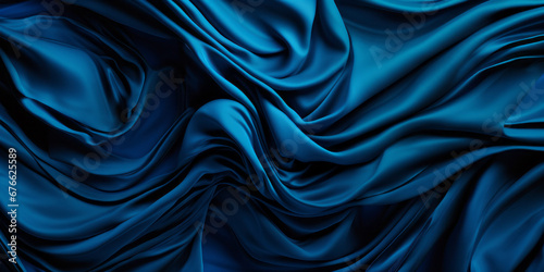 Black background with blue cloth abstract.