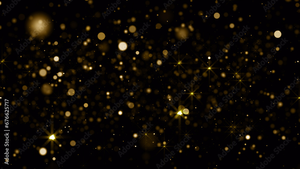 Particles bokeh abstract gold event awards trailer titles cinematic concert openers luxury celebration background