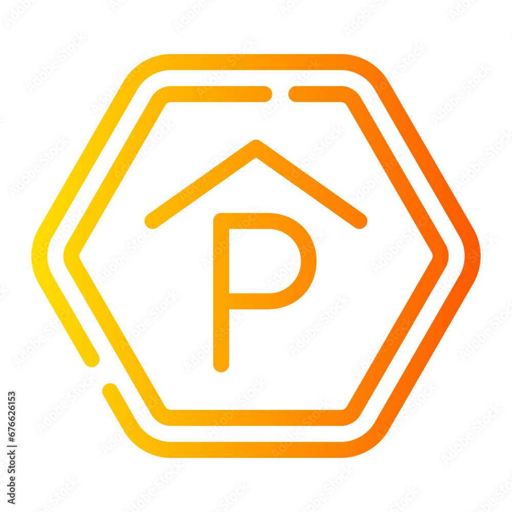 parking Line Gradient Icon parking Line Gradient Icon
