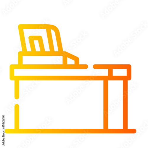 cashier Line Gradient Icon