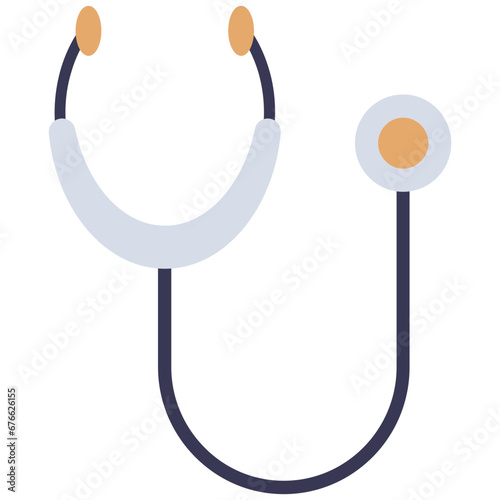 Stethoscope icon Flat Design Style