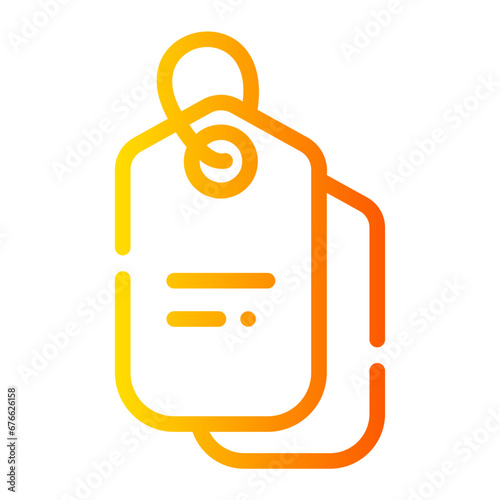price tag Line Gradient Icon