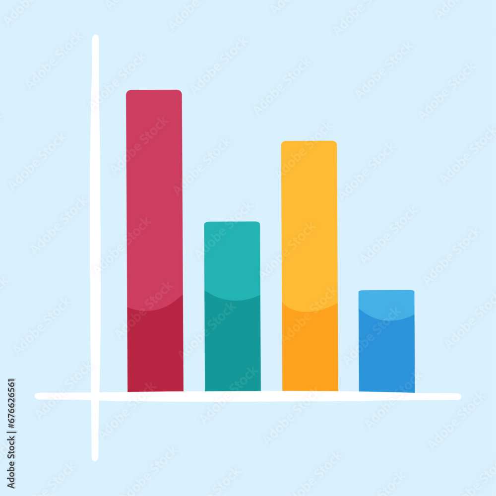 Vector graph bar chart. infographics. vector flat illustration Vector graph bar chart. infographics. vector flat illustration