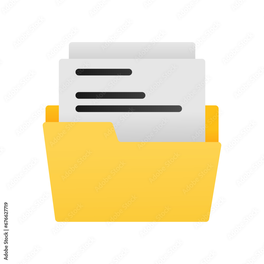 Folder icon in flat gradient style ui vector design Folder icon in flat gradient style ui vector design