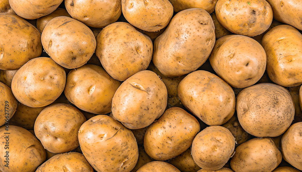 potato, heap of close-up potatoes, retail image concept, farmer concept, top view potato, heap of close-up potatoes, retail image concept, farmer concept, top view