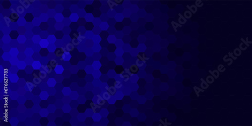 modern dark blue hexagon geometric background